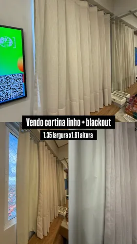 Cortina blackout + linho