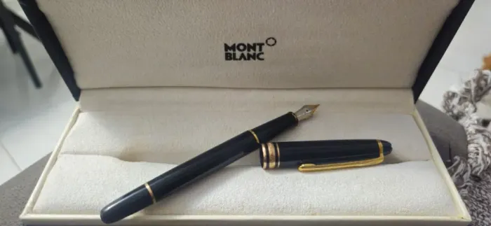 Caneta Montblanc Meisterstück 145 Original | Pena Ouro 14K | Caixa Original