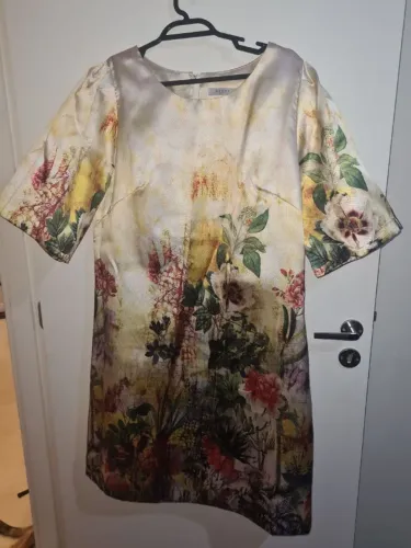 vestido amarelo florido natal tam. g