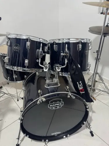 Bateria Acustica Mapex Prodigy Azul Marinho Pele Remo com Case