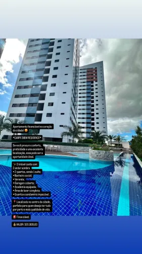 Vendo Apto 02 quartos, com 01 suítes, CARPE DIEM RESIDENCE, Centro, Mossoró-RN.