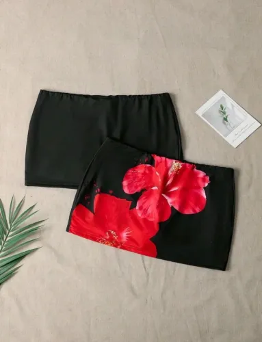 Kit 2 saias feminina preta