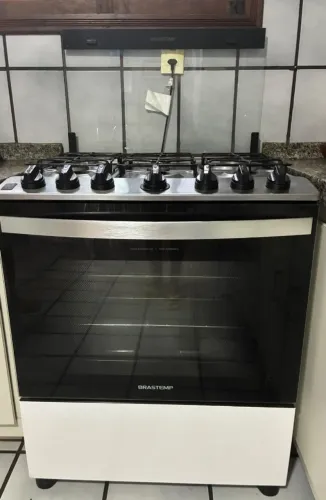 Fogão Brastemp 6 Bocas Inox Acendimento Automático - Funcionando Perfeitamente