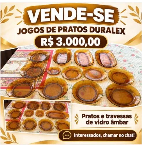 Travessas e pratos duralex