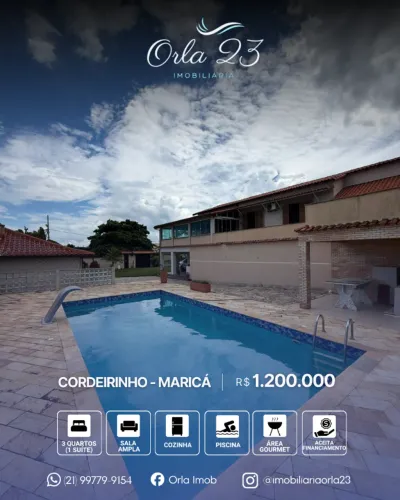 CORDEIRINHO, ORLA 23 IMOBILIÁRIA! Excelente casarão com vista panorâmica próximo a praia.