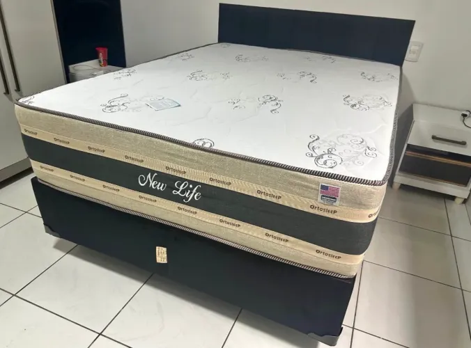 Cama box molas ensacadas casal mega oferta