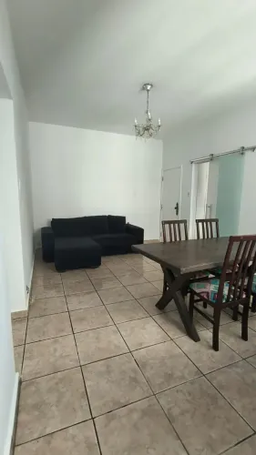 Apartamento Semimobiliado para Locação 3 Dormitórios Vista para o Mar Gonzaga - Santos