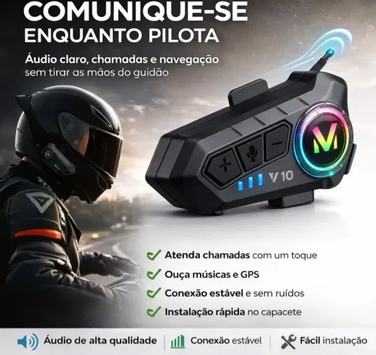 Fone de ouvido Bluetooth para capacetes