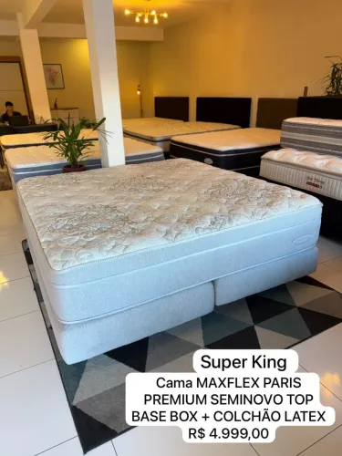 Cama KING MAXFLEX SÉRIE 3 LÁTEX TOP Seminovo - Entrego! 