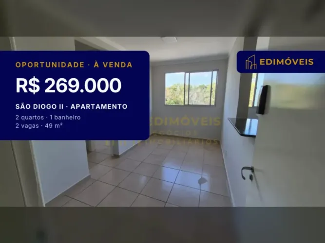 Oportunidade em São Diogo II: Apartamento 2 quartos com lazer completo