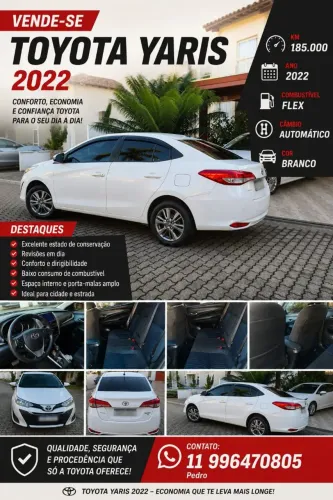 Toyota Yaris XL Plus Con. Sed. 1.5 Flex 16V AUT 2022