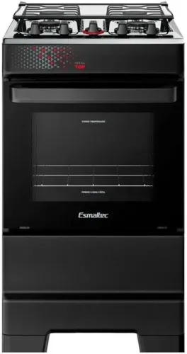 Fogão esmaltec ideal top 4 bocas mesa de vidro acendimento automático