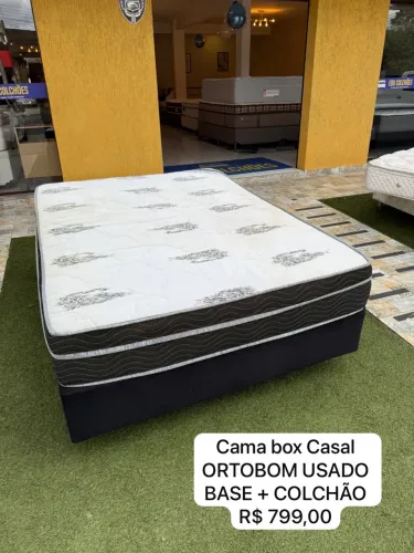 Cama Box Casal ORTOBOM USADO - ENTREGO 