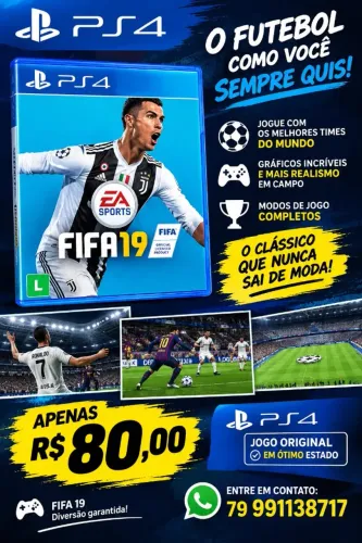 Jogo fifa para ps4 mídia física