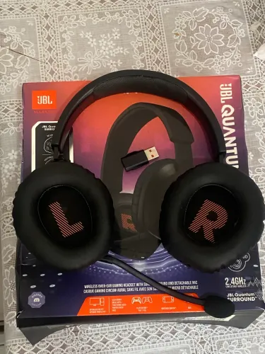 Headset Gamer Sem Fio JBL Linha Quantum 350WL Com Dongle e Microfone Completo