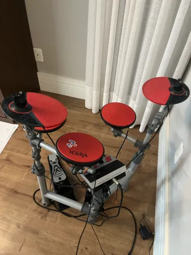 Bateria Eletrônica X-Pro Viper Fun ED-01 Completa - Muito Conservada