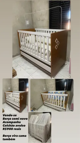 Vende-se berço com colchão