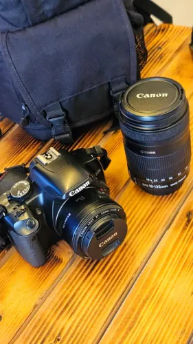 Troco Camera Fotográfica Canon Rebel XSi 450D + LENTES
