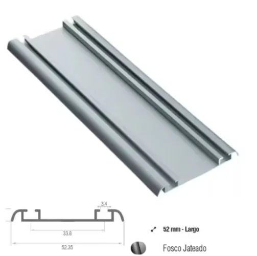 TRILHO INFERIOR ALUMINIO 15-18MM COM ABA 3M