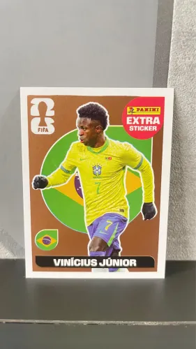 FIGURINHA EXTRA STICKER VINÍCIUS JÚNIOR BRONZE