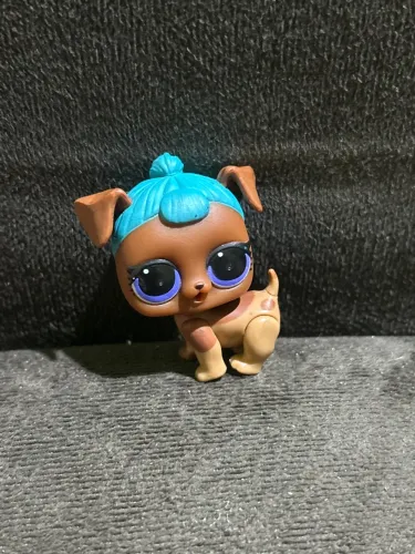 Pet lol surprise cachorro azul 3 marrom