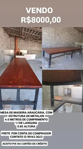 Mesa padrão industrial