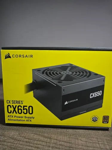 Fonte Corsair CX Series CX650, 650W, 80 Plus Bronze, Com Cabo, Preto