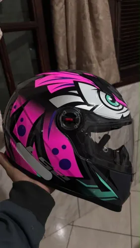 Capacete ls2 tribal rosa