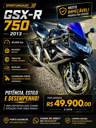Suzuki GSX-R750 SRAD 2013 - IMPECÁVEL!