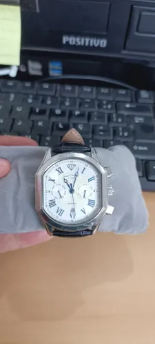 Relógio Automático Yves Camani YC1012-A - Triple Date C/ Pulseira Croco
