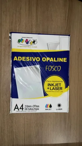 Papel Adesivo Opaline Fosco A4 100 folhas