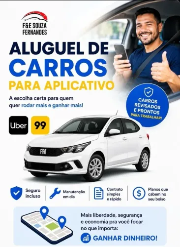 Aluguel/ locação de veículos para APP