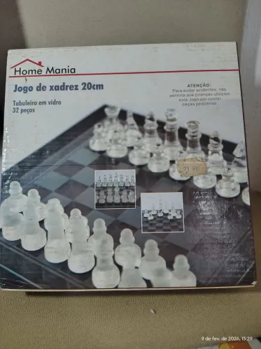 Jogo de xadrez de vidro