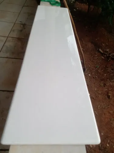 Bancada/balcão de mármore sintético 123x31cm