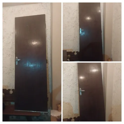 Porta grande madeira sucupira com fechadura e chaves
