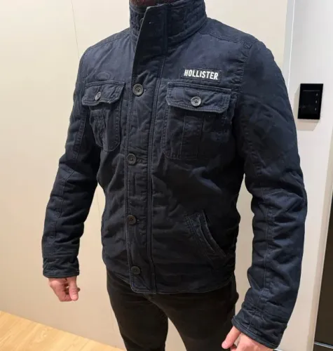 jaqueta hollister azul marinho g