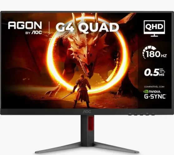 Monitor AGON by AOC 27", 180Hz, IPS, QHD, 0,5ms (NA CAIXA)