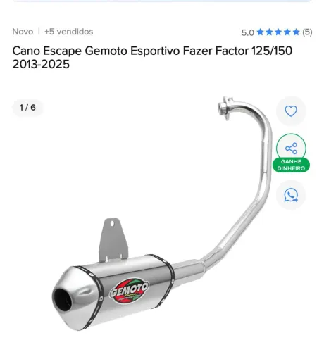 Escapamento esportivo Gemoto