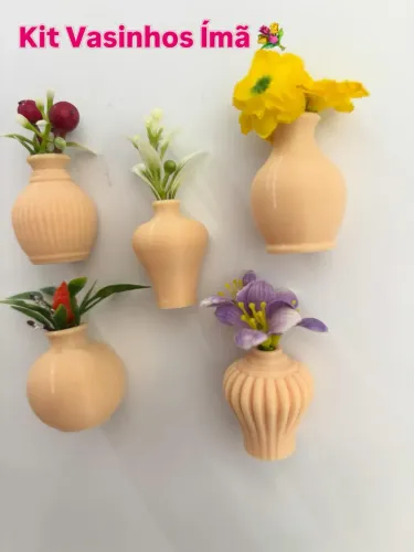 Vasinhos decorativos com Ímã feito em impressão 3D 