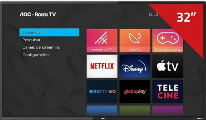 Smart tv 32 polegadas nova 1 mês de uso