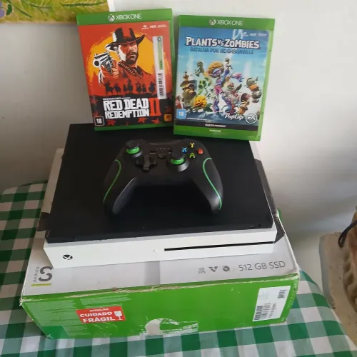 Xbox onde s 1 terabyte usado excelente com 2 jogos