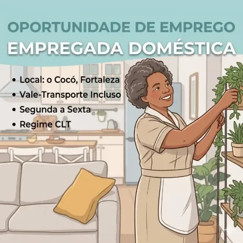 Preciso de Empregada Domestica ! Assino carteira ! De segunda a sexta só !