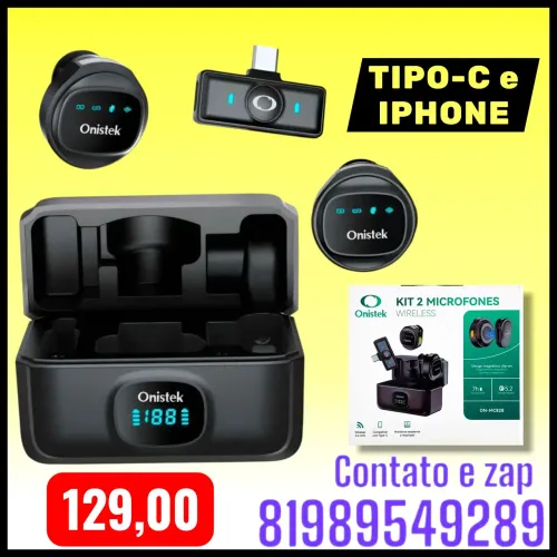 Microfone lapela Onistek