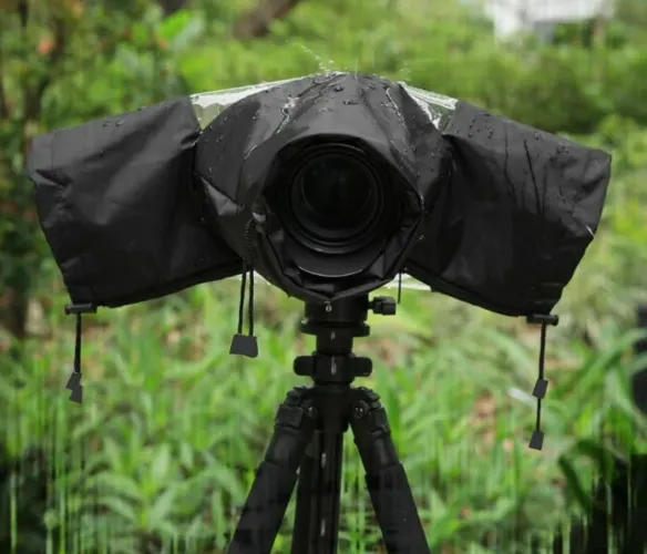 Capa de chuva para câmera fotográfica
