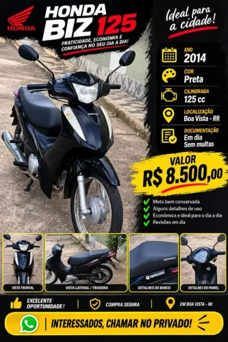 Honda Biz 125 preta