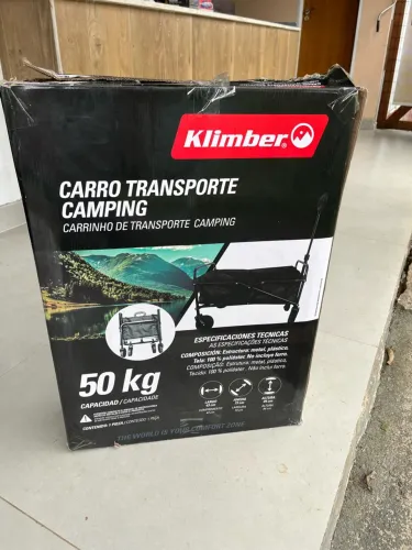 Carrinho dobrável transporte camping praia