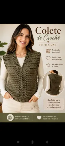 Colete de crochê