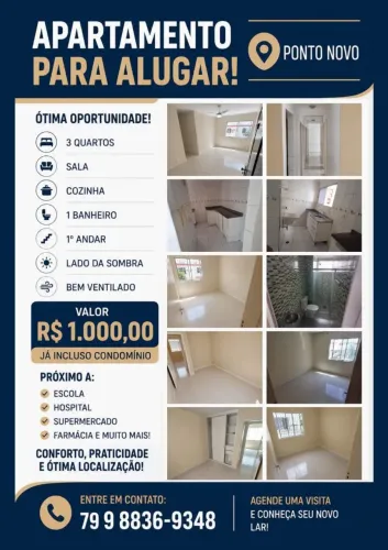 Alugo Apartamento 1° Andar