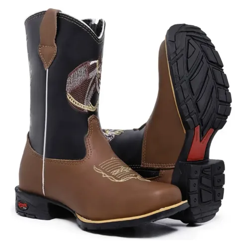 Bota botina infantil Texana Masculina 