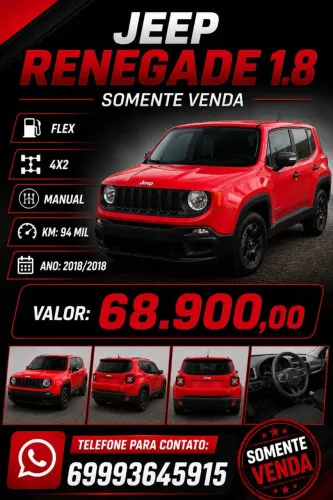 Jeep Renegade 1.8 4X2 Flex 16V Mec. 2018